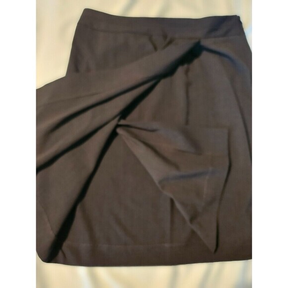 ADRIENNE VITTADINI Dark Gray Overlap Skirt Classic Career Women Sz 4 - Picture 11 of 12